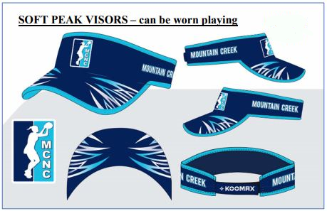 Mountain Creek Netball Club - soft peak visor